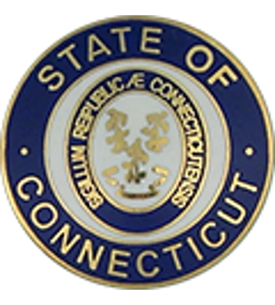 Collar Insignia Tac Pin State Seal CT Connecticut