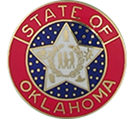 Collar Insignia Tac Pin State Seal OK Oklahoma