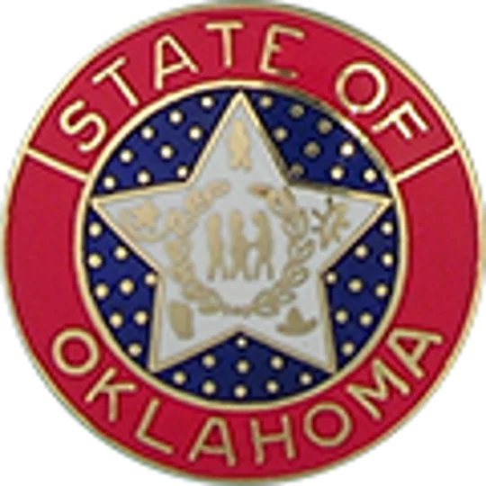 Collar Insignia Tac Pin State Seal OK Oklahoma