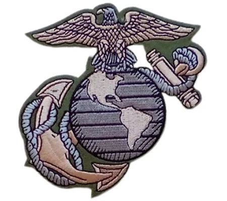 US Marine Corps Green Logo Shoulder - Hat Patch