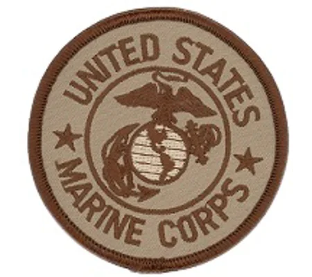 US Marine Corps Tan Circle Shoulder - Hat Patch
