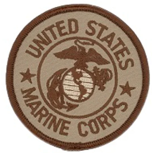 US Marine Corps Tan Circle Shoulder - Hat Patch