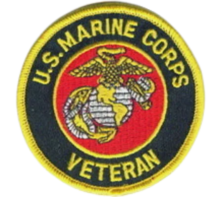 US Marine Corps Veteran Circle Shoulder - Hat Patch