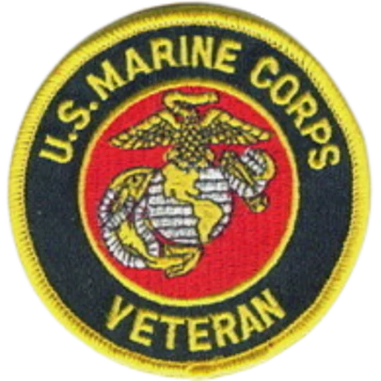 US Marine Corps Veteran Circle Shoulder - Hat Patch