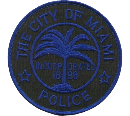 FL Florida Miami Police Shoulder Patch Blue - Black
