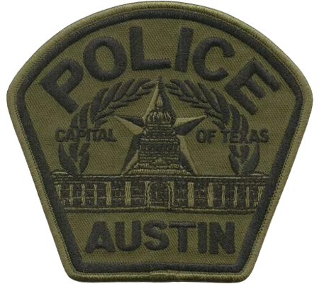 TX Texas State Austin Police Shoulder Patch Olive Drab