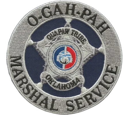 OK Oklahoma O GA PAH Marshal Service Qua Paw Tribe Patch