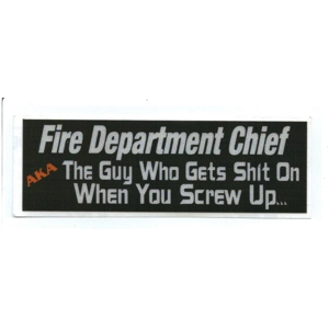 Chief Shit on Screw Up Scotchlite Helmet Sticker
