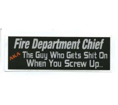 Chief Shit on Screw Up Scotchlite Helmet Sticker