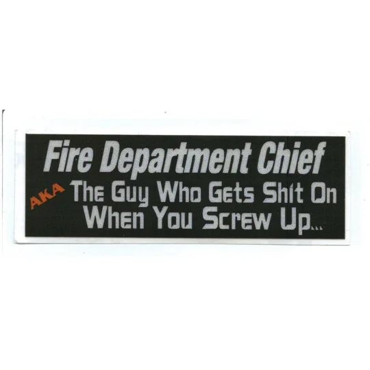 Chief Shit on Screw Up Scotchlite Helmet Sticker
