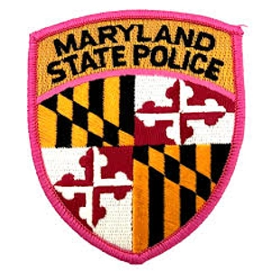 MD Maryland State Police Highway Patrol Shoulder Patch Pink