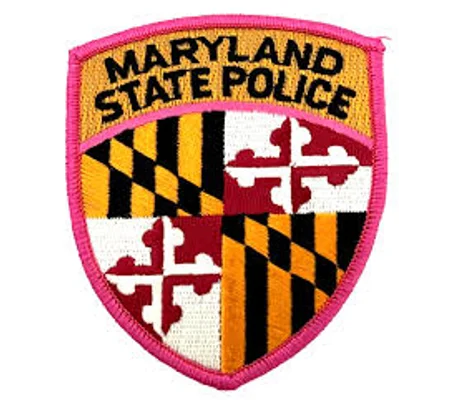 MD Maryland State Police Highway Patrol Shoulder Patch Pink