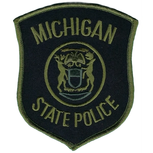 MI Michigan State Trooper Shoulder Patch Tactical OD