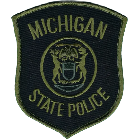 MI Michigan State Trooper Shoulder Patch Tactical OD
