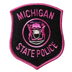 MI Michigan State Trooper Shoulder Patch Pink