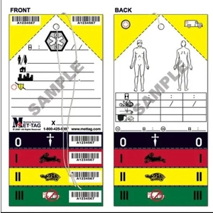 Medical Emergency Mass Causality Triage Tag