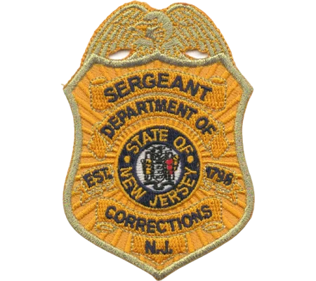 NJ New Jersey State Department of Corrections Patch Sergeant
