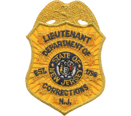 NJ New Jersey State Department of Corrections Patch Lieutenant