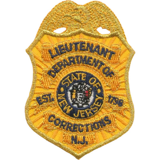 NJ New Jersey State Department of Corrections Patch Lieutenant