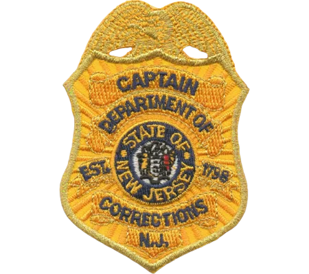 NJ New Jersey State Department of Corrections Patch Captain