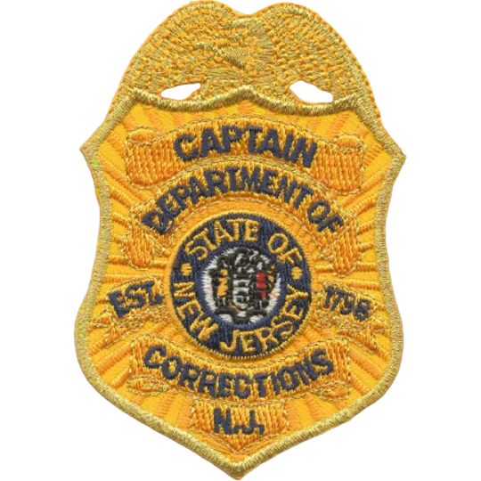 NJ New Jersey State Department of Corrections Patch Captain