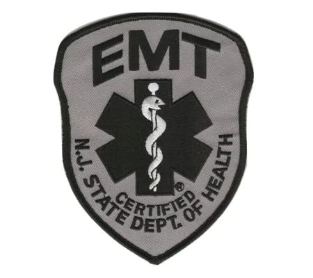 NJ New Jersey EMT Emergency Medical Technician Shoulder Patch Subdued