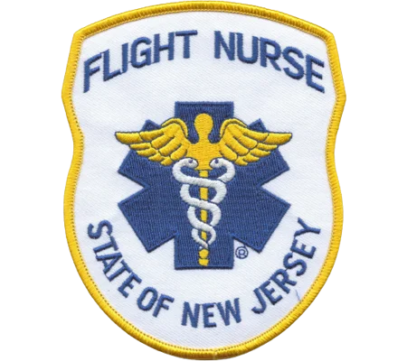 NJ New Jersey EMT Emergency Medical Flight Nurse Shoulder Patch