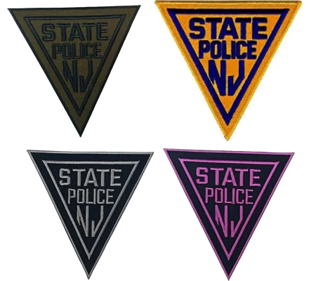 NJ New Jersey State Trooper Patrol Shoulder Patch Set of 4