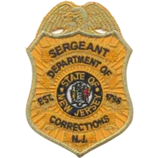 NJ New Jersey State Department of Corrections Patch Sergeant