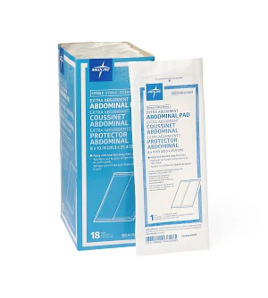 Sterile Abdominal Combine Pad 8 x 10 Each