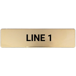 Custom Engraved Uniform Name - Year Tag Plate 1 Line