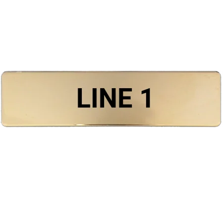 Custom Engraved Uniform Name - Year Tag Plate 1 Line