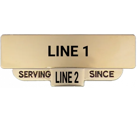 Custom Engraved Uniform Name - Year Tag Plate 2 Line