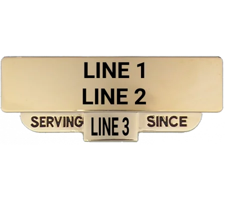Custom Engraved Uniform Name - Year Tag Plate 3 Line