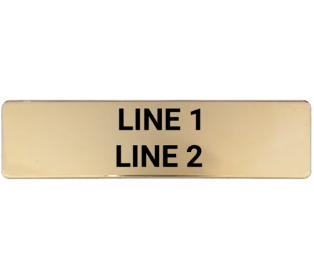 Custom Engraved Uniform Name - Year Tag Plate 2 Line