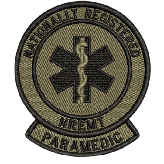 Nationally Registered Paramedic Olive Drab NREMTP Shoulder Patch
