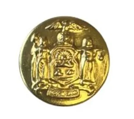 Replacement Cap Hat NY State Seal Button Gold Police