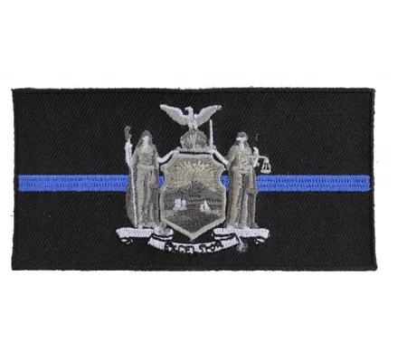 NY New York State Flag Thin Blue Line Patch