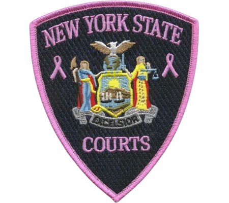 NY New York State Courts Shoulder Patch Pink