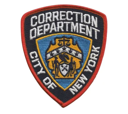 NYPD City of New York Correction Department Patch Red