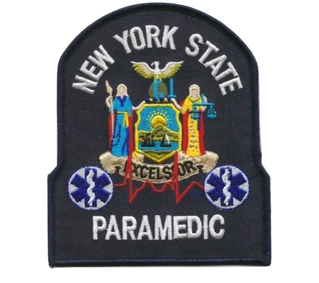 NY New York State Paramedic Shoulder Patch Dark Navy