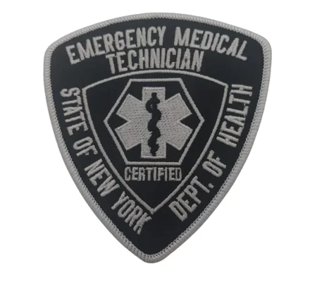 NY New York Emergency Medical Technician Basic Shoulder Patch Black