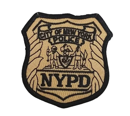 NYPD City of New York Police Department Badge Patch Gold