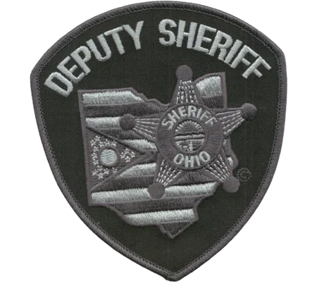 OH Buckeye Ohio State Deputy Sheriff Shoulder Patch Tac Black