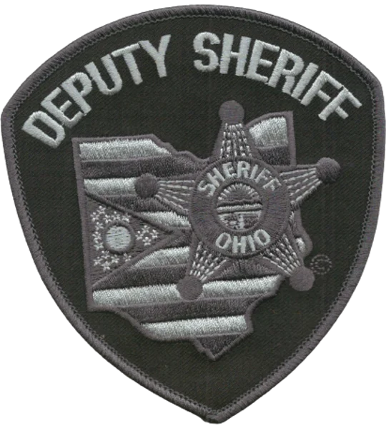 OH Buckeye Ohio State Deputy Sheriff Shoulder Patch Tac Black