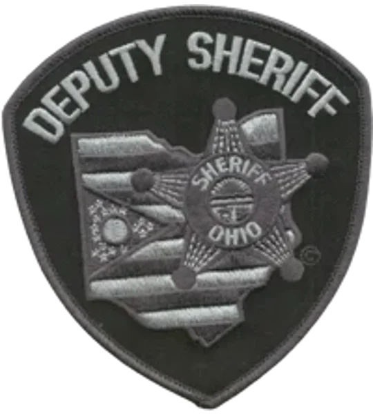 OH Buckeye Ohio State Deputy Sheriff Shoulder Patch Tac Black