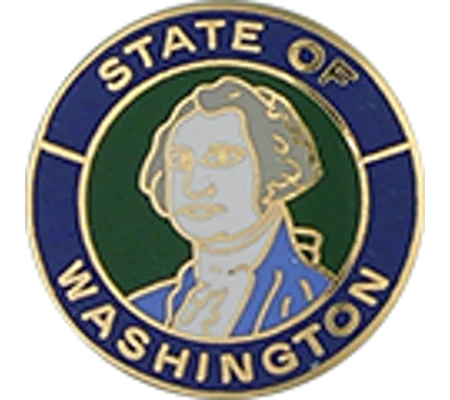 Collar Insignia Tac Pin State Seal WA Washington