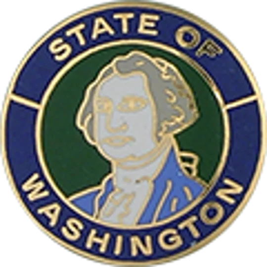Collar Insignia Tac Pin State Seal WA Washington
