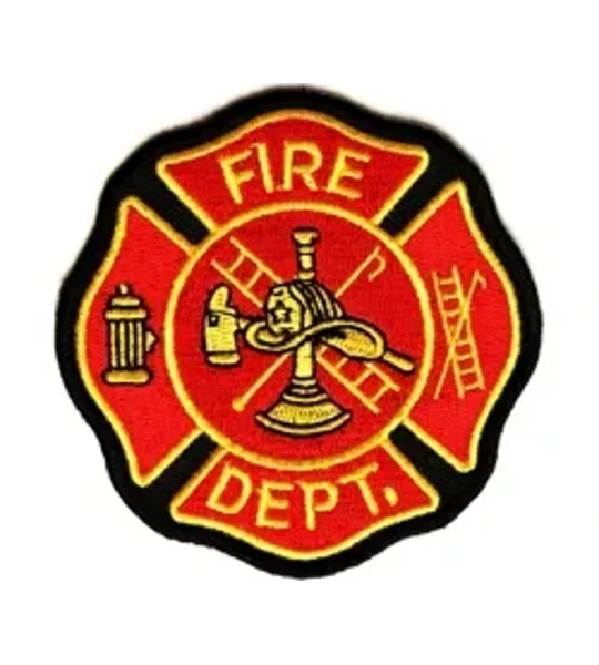 Fire Dept Patch Maltese - 3 x 3 inch