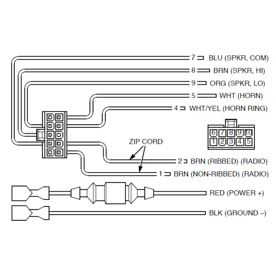 Federal Signal Siren Power Harness 10 Pin Cable PA300 690015